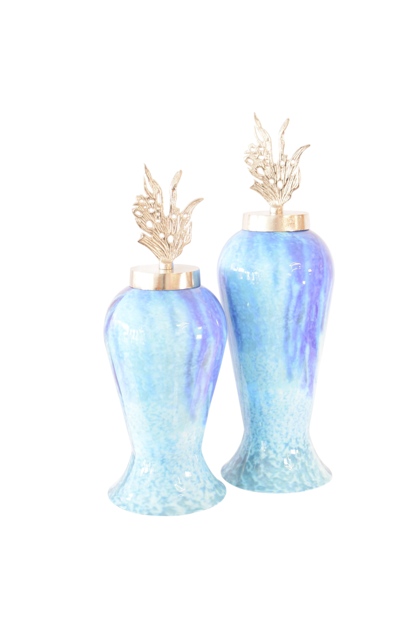 031 Conjunto de Potes Decorativos Blue Gold - Image 1