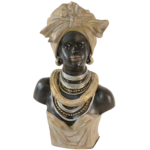 Busto de Mulher Africana com Turbante