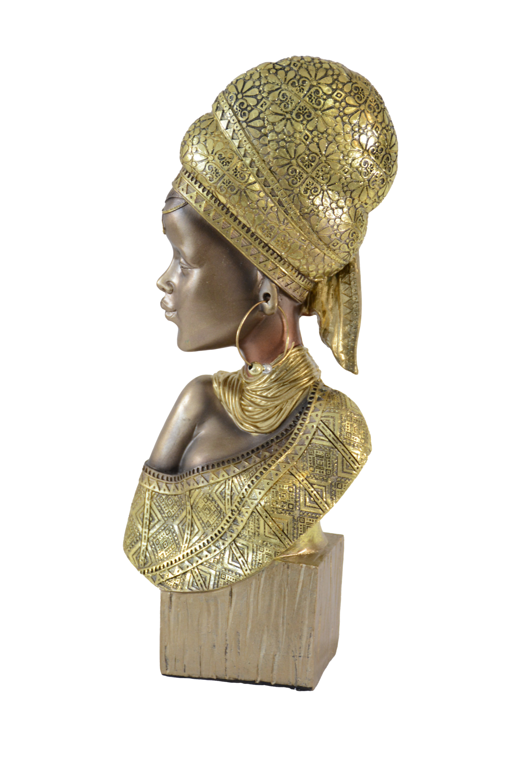115 Busto de Mulher Africana com Turbante - Image 1