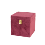 Caixa Cúbica de Veludo com Emblema Dourado