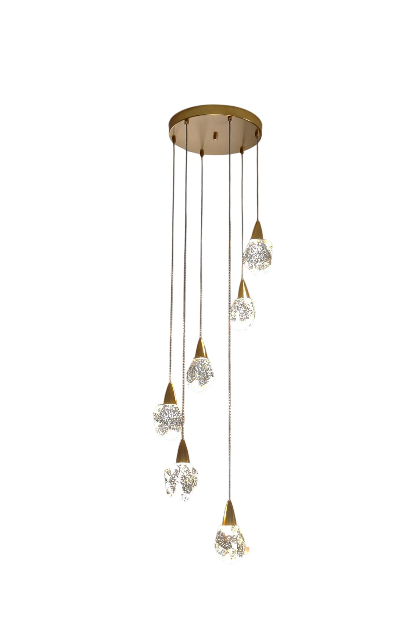 21 - CT Candeeiro Suspenso Cascata Gotas de Cristal - Image 1