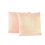 Conjunto de Almofadas Palmeira Dourada e Rosa-Pastel