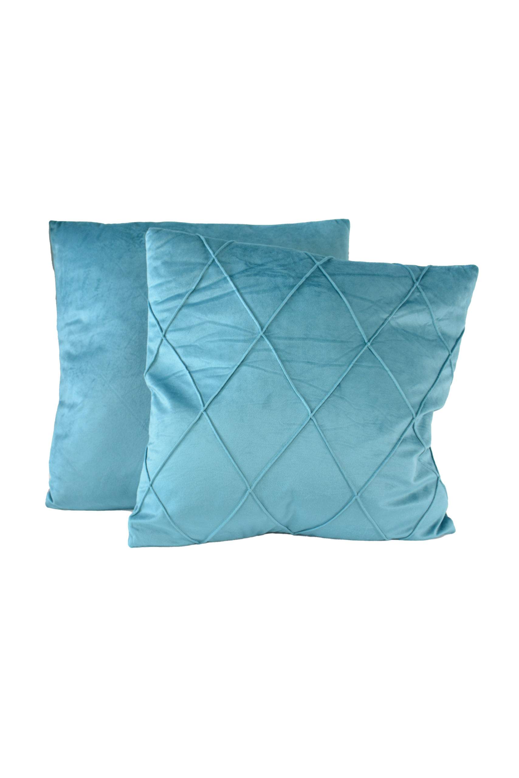 309 Conjunto de Almofadas Geométrico Triângulos Azul-Turquesa - Image 1