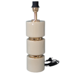 Base de Candeeiro de Mesa Totem Bege e Dourado