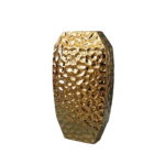 Jarra Oval Dourada Martelada