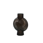 Jarra Escultural Circular Castanho-Escuro Média