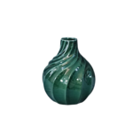 Jarra Esférica Esmeralda Textura Espiral Média